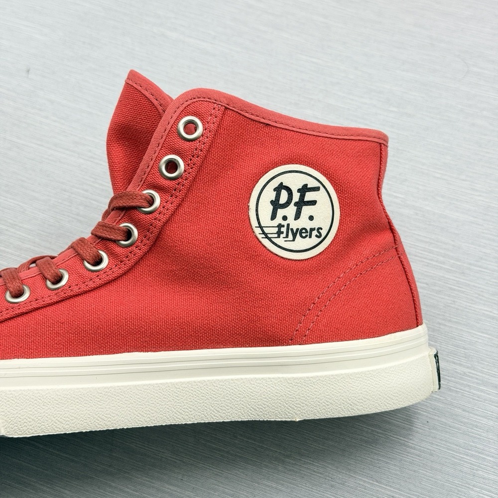 PF Flyers Women's 6.5 Red Canvas High Top Sneakers Center Hi Heritage Retro - Picture 2 of 10